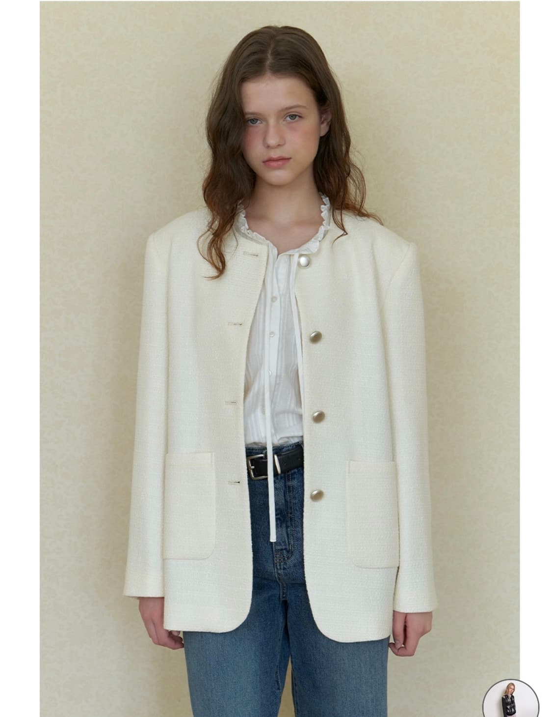 AMONG 어몽 OVER-FIT TWEED JACKET 상품이미지1