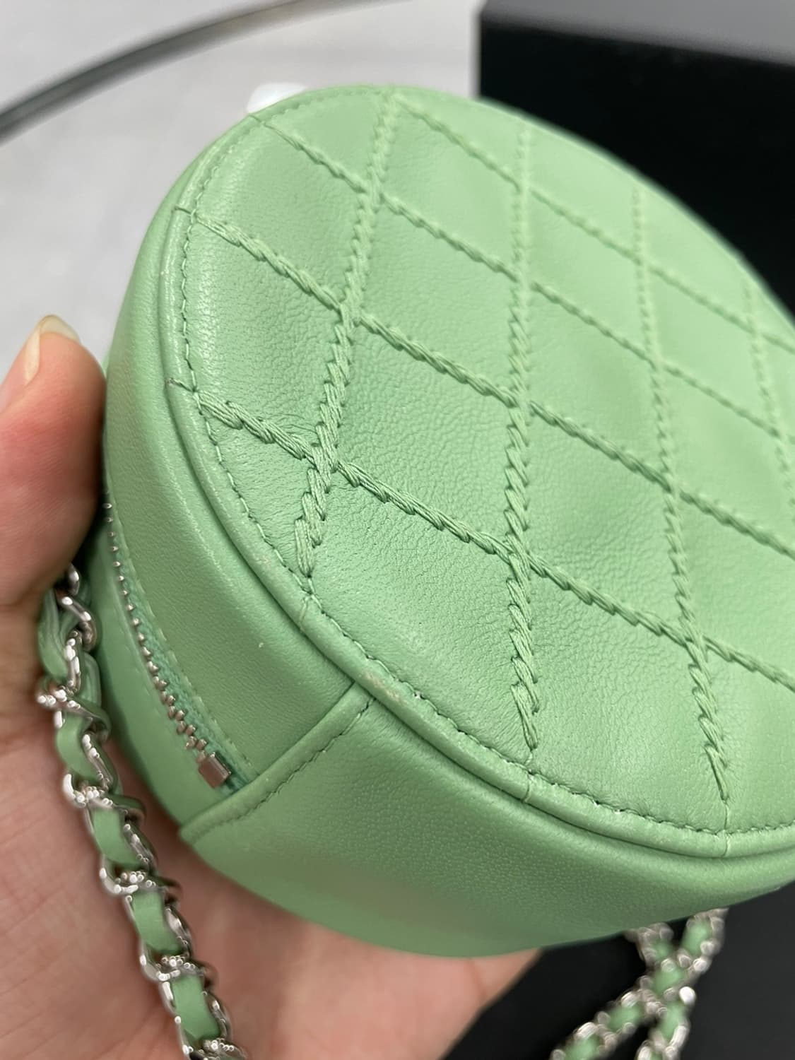 샤넬 탬버린 캐비어 미니 체인 크로스백 상품이미지7