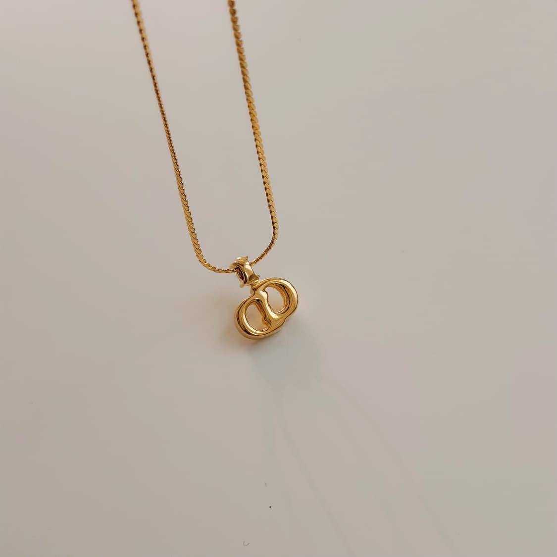 빈티지 디올 CD 로고 큐빅 목걸이 상품이미지10