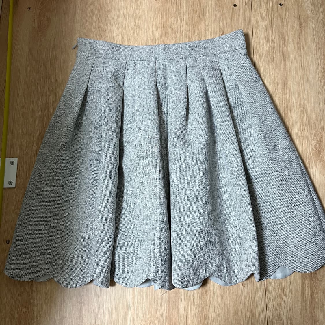 빈티지 연그레이 둥근 밑단 스커트 모리걸 페어리 레이어드 상품이미지1