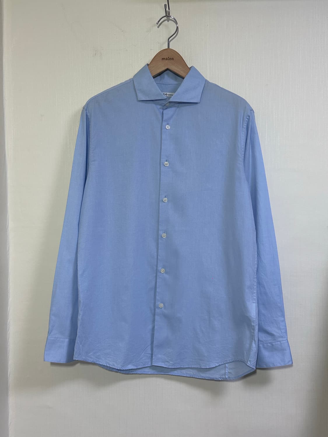 지오송지오 세미와이드 스프레드카라 셔츠/105/스카이블루 상품이미지1