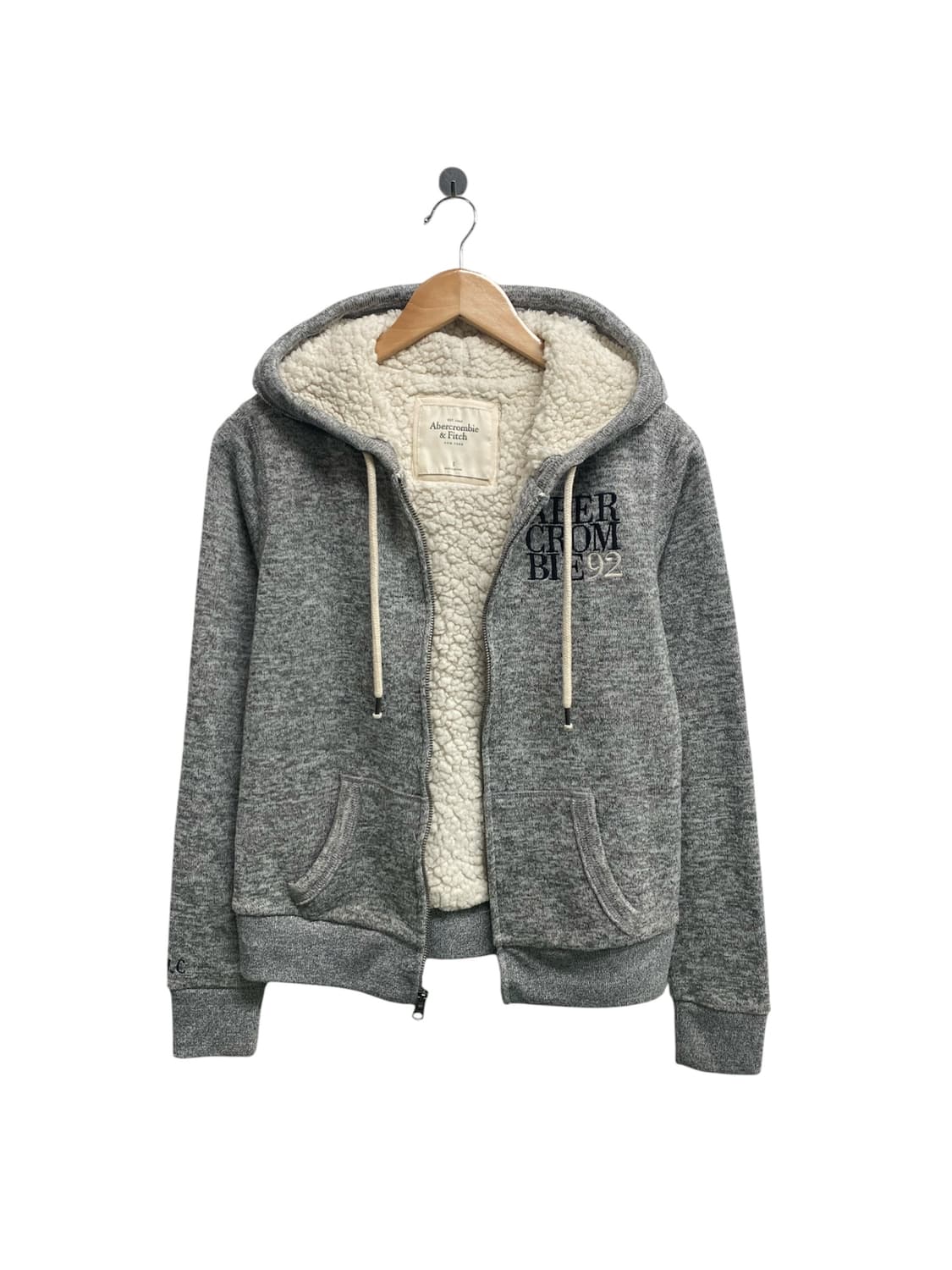 아베크롬비 앤 피치 양털 안감 풀집업 후드 S 상품이미지3