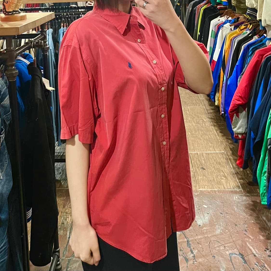 [HI] 폴로 반팔 셔츠 레드 상품이미지3