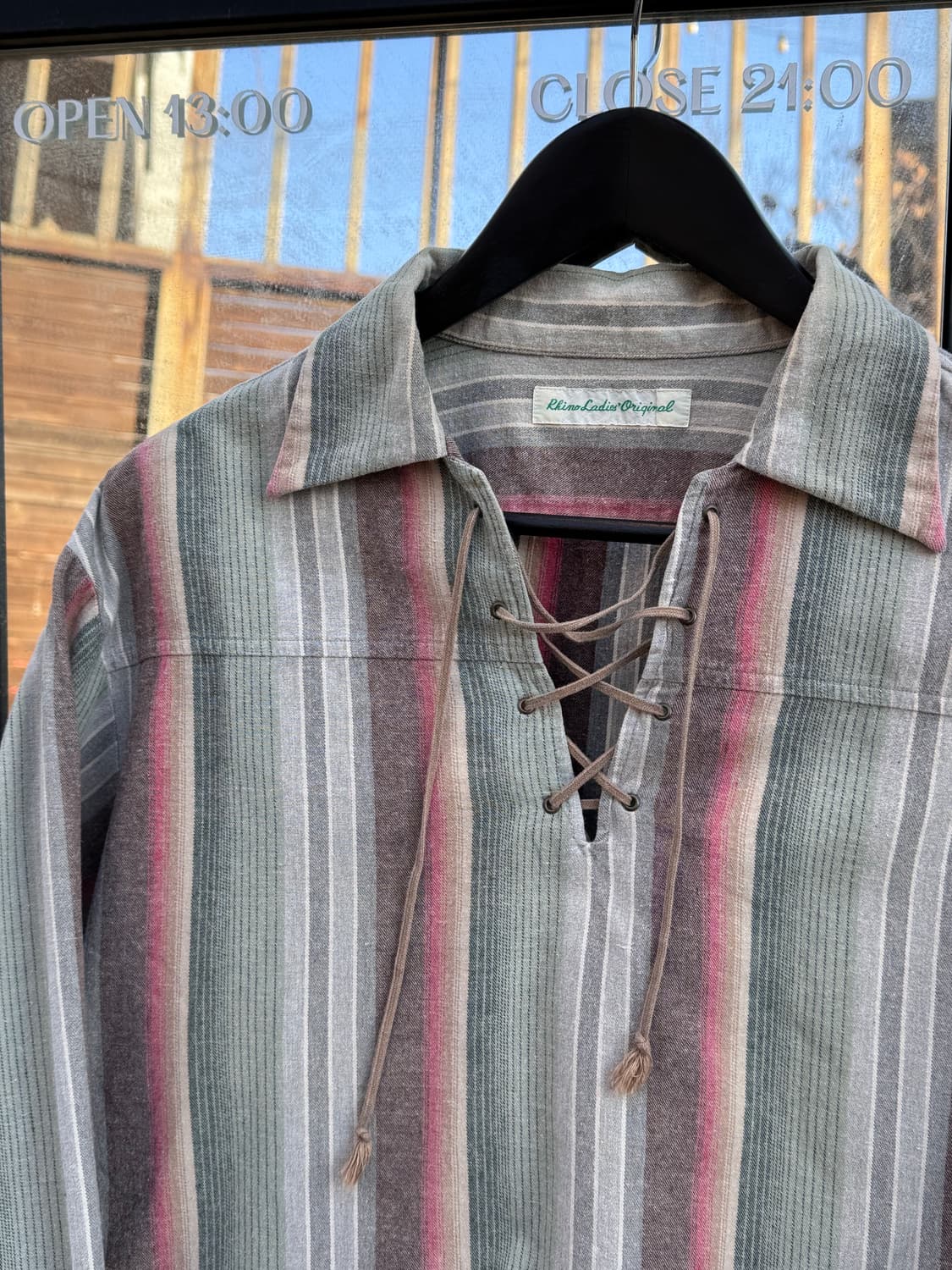 Rhino Ladies Original 에스닉 히피 헨리넥 셔츠  상품이미지2