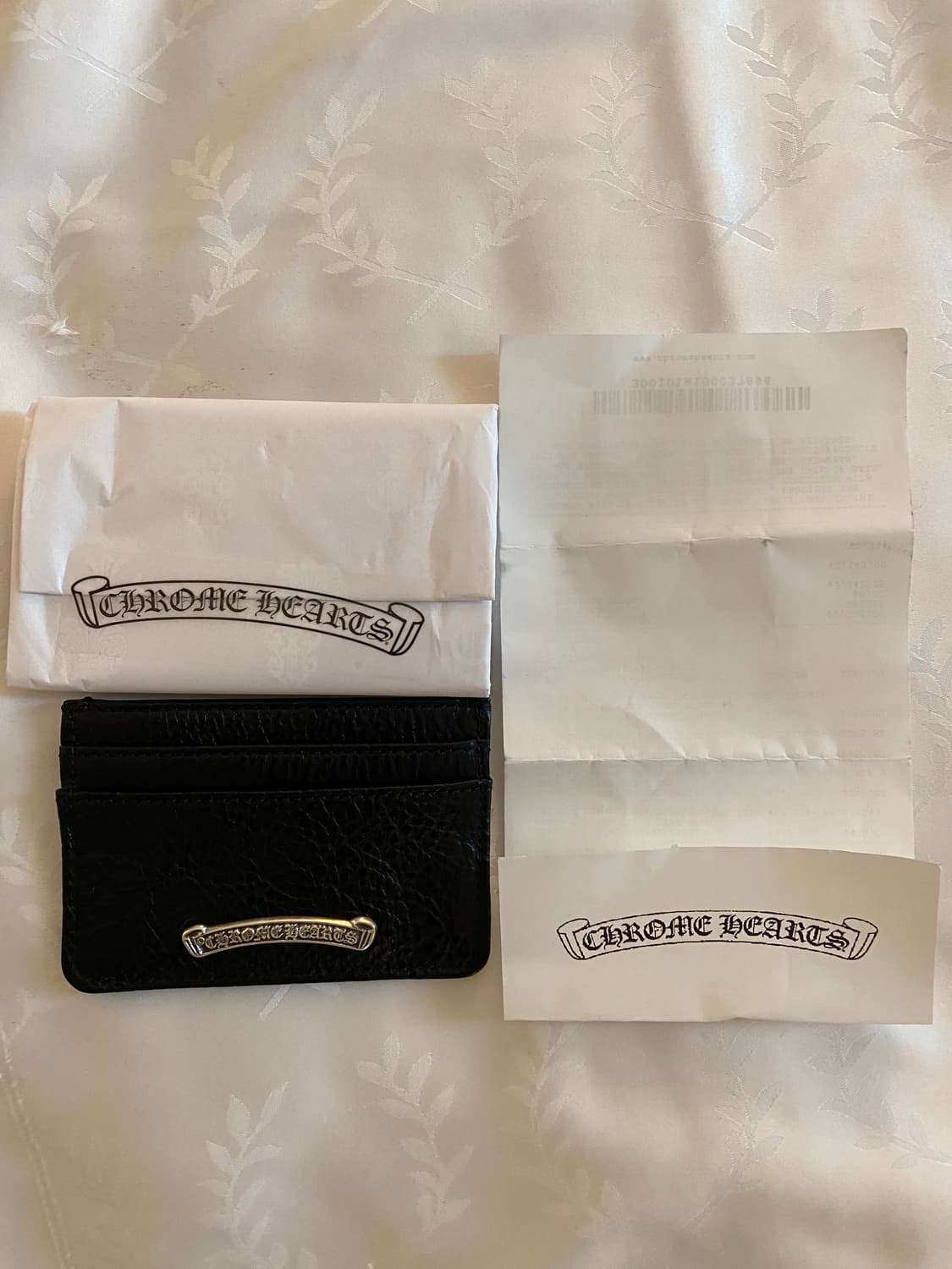 (새제품) 크롬하츠 스크롤라벨 레더 카드지갑 상품이미지1