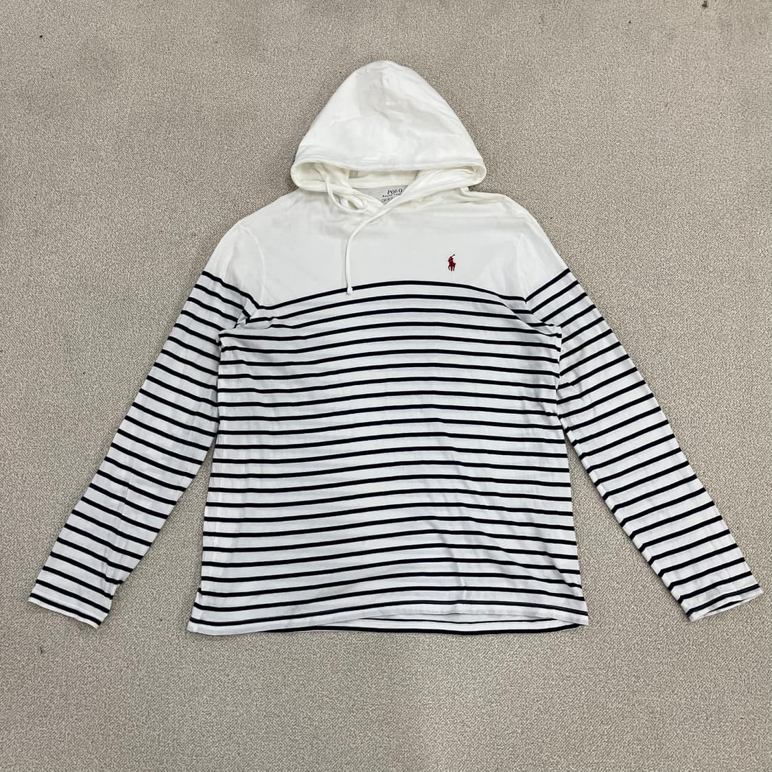 [XL] 폴로랄프로렌 스트라이프 후드 긴팔 티셔츠 0105M1 상품이미지1
