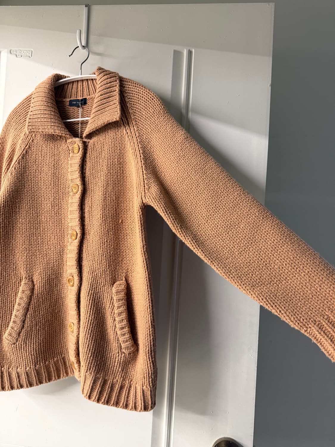 일본빈티지 숄카라 브라운 울 스웨터니트 상품이미지7