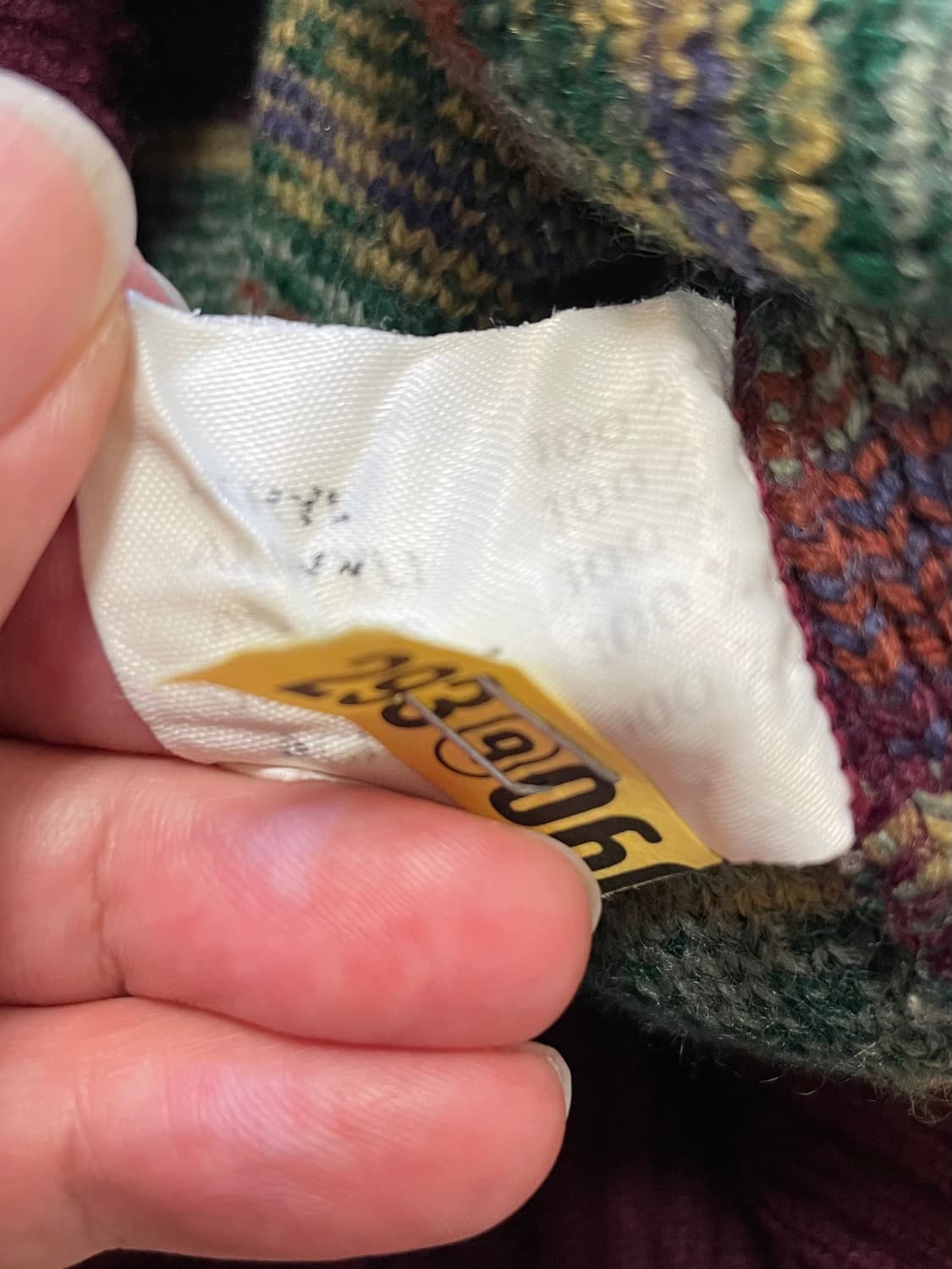 택포) Made Poland 빈티지 패턴 울 니트 스웨터 상품이미지3