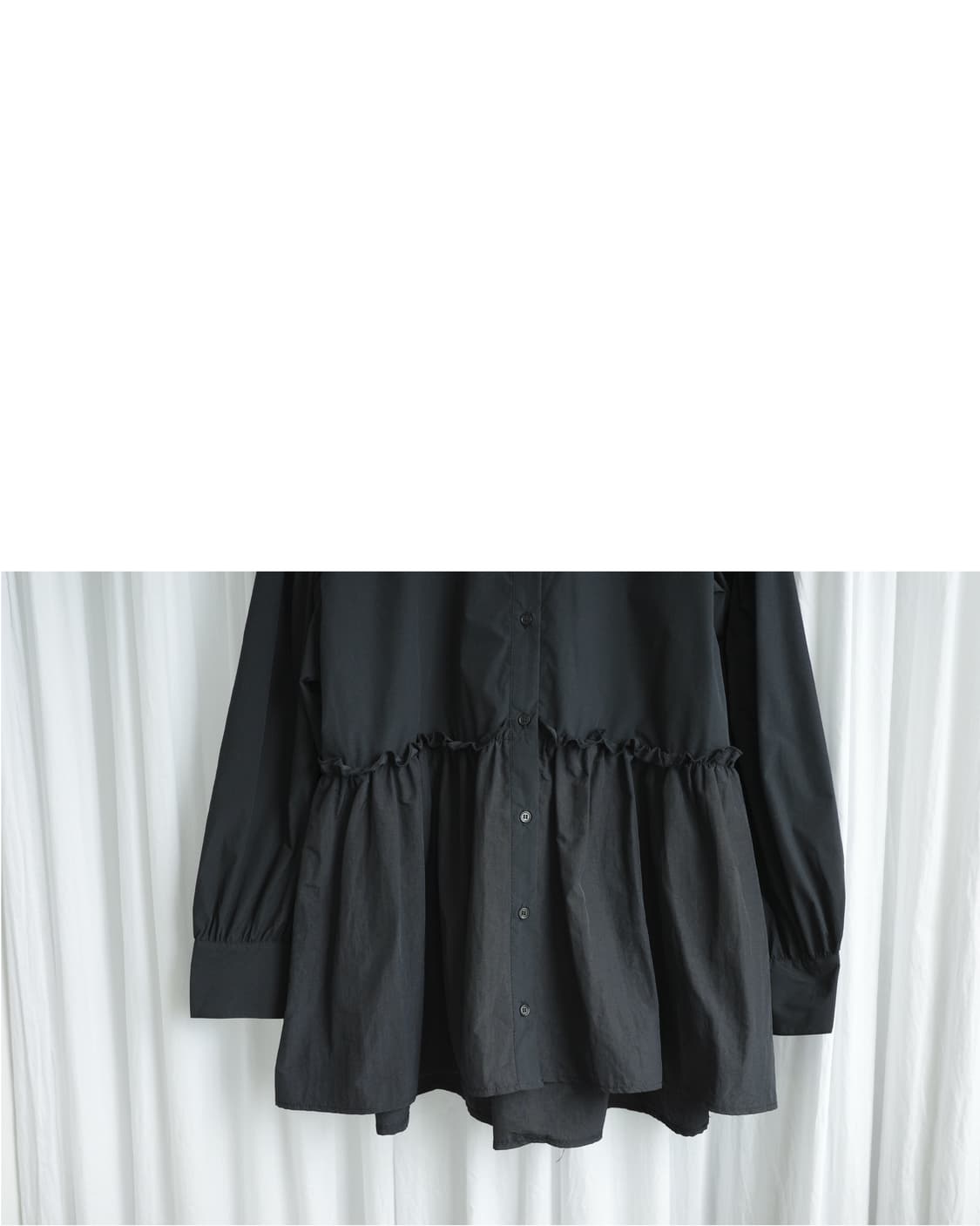 Black cancan frill blouse 상품이미지3