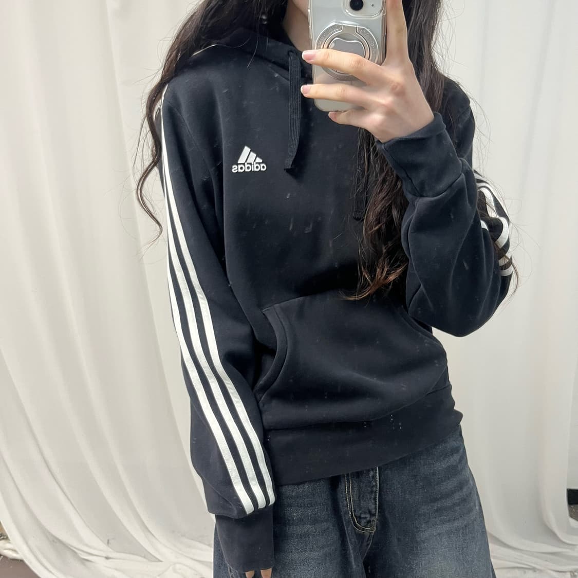 Adidas black Hoodie 상품이미지2