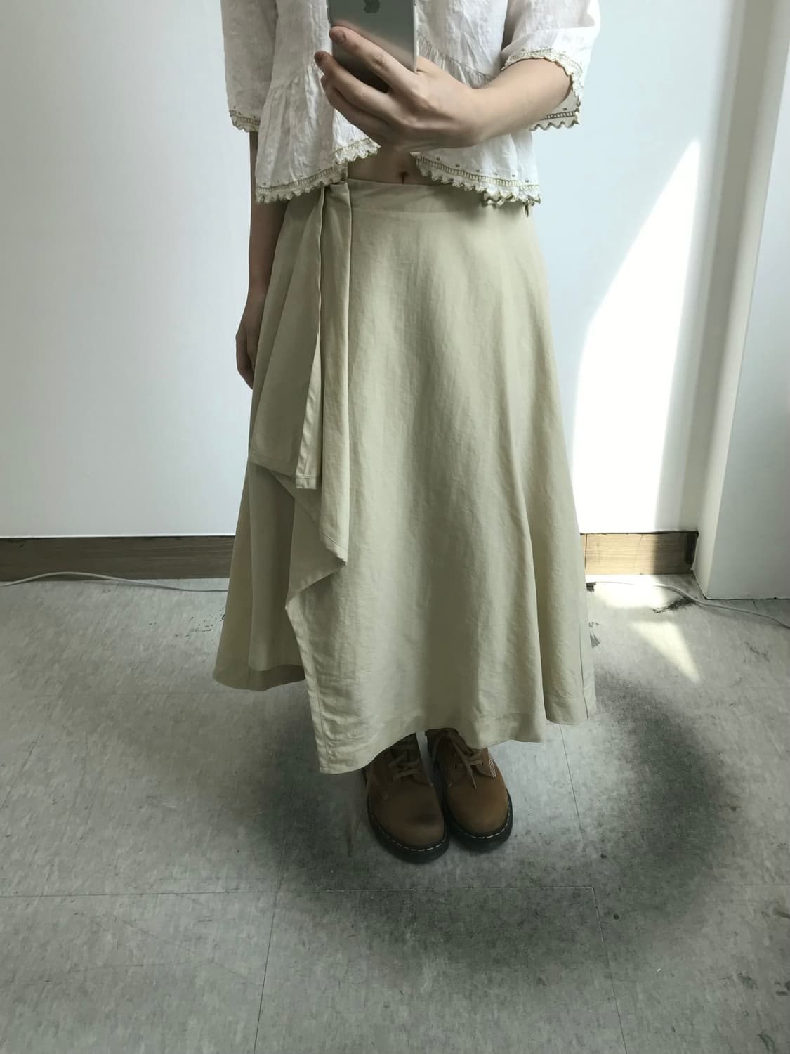 빈티지 드레이프 롱스커트 상품이미지2