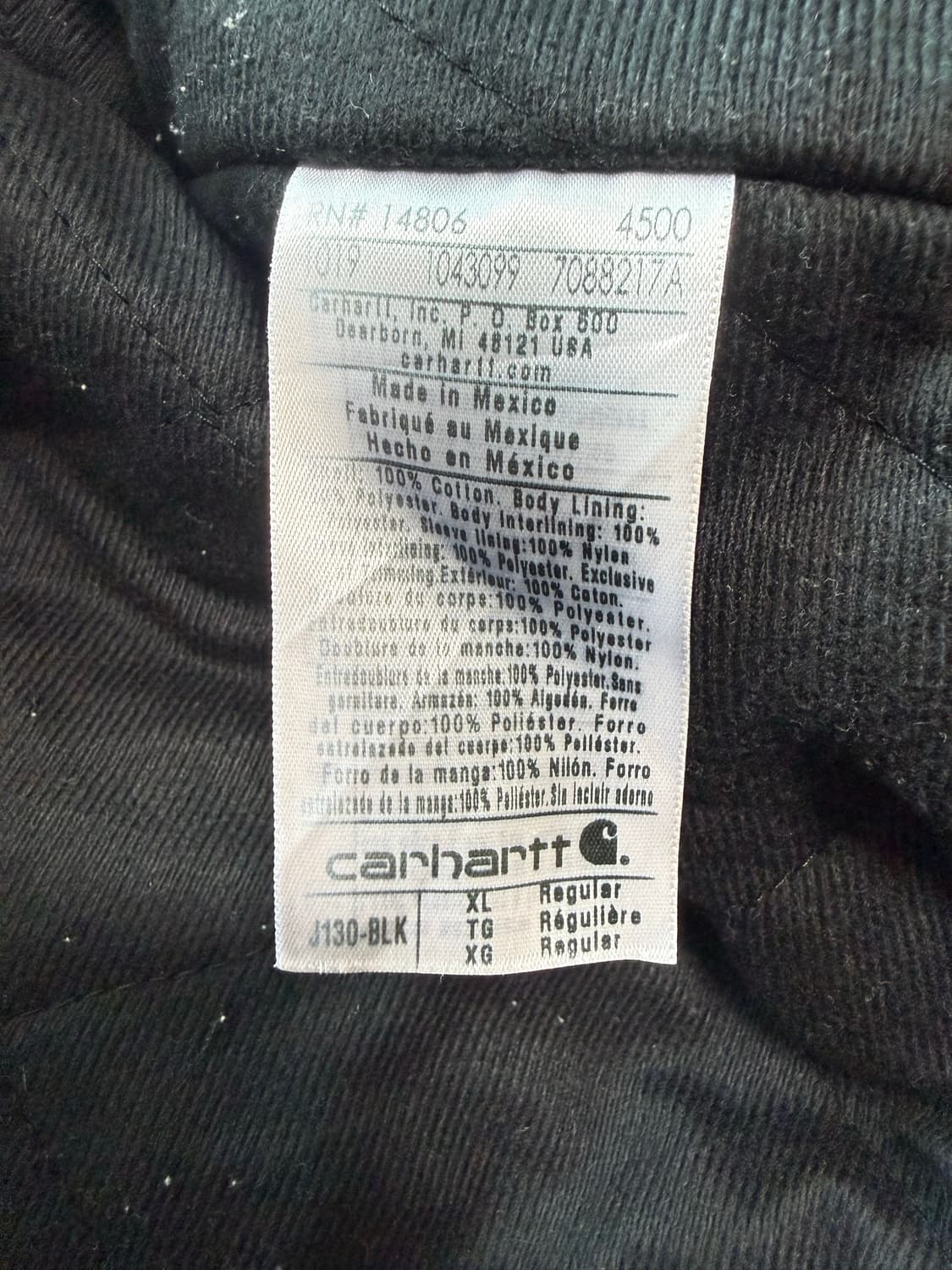 칼하트 j130 샌드스톤 XL 상품이미지3