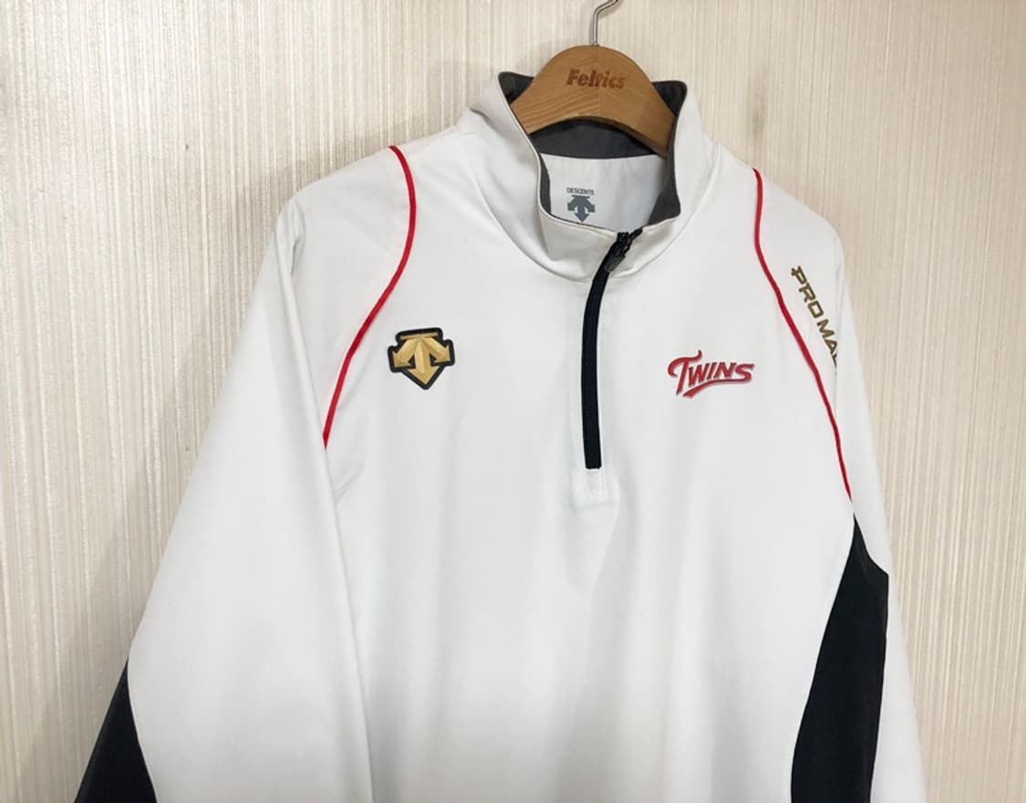 ) KBO 데상트 프로메이드 LG트윈스 하프집업 웜업 풀오버자켓/바막 L 상품이미지4