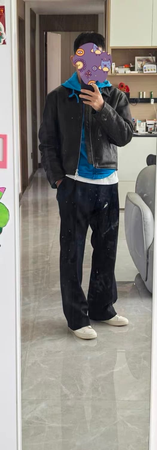 신품 리얼 시몬스 30's 카우하이드 레더 자켓 M사이즈 상품이미지3