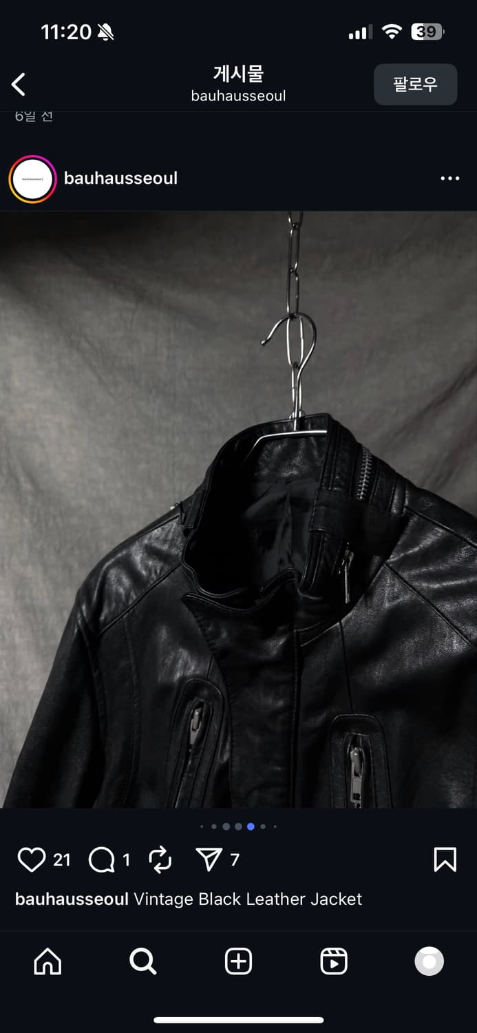 빈티지 양가죽 레더 자켓 상품이미지7