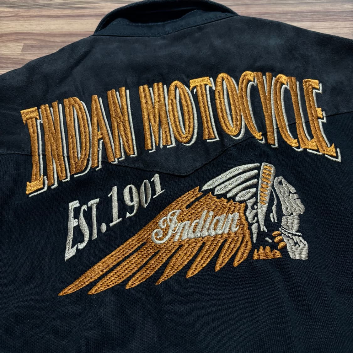 인디언 모터사이클 웨스턴 바이크 싱글 코튼 라이더 자켓 상품이미지4