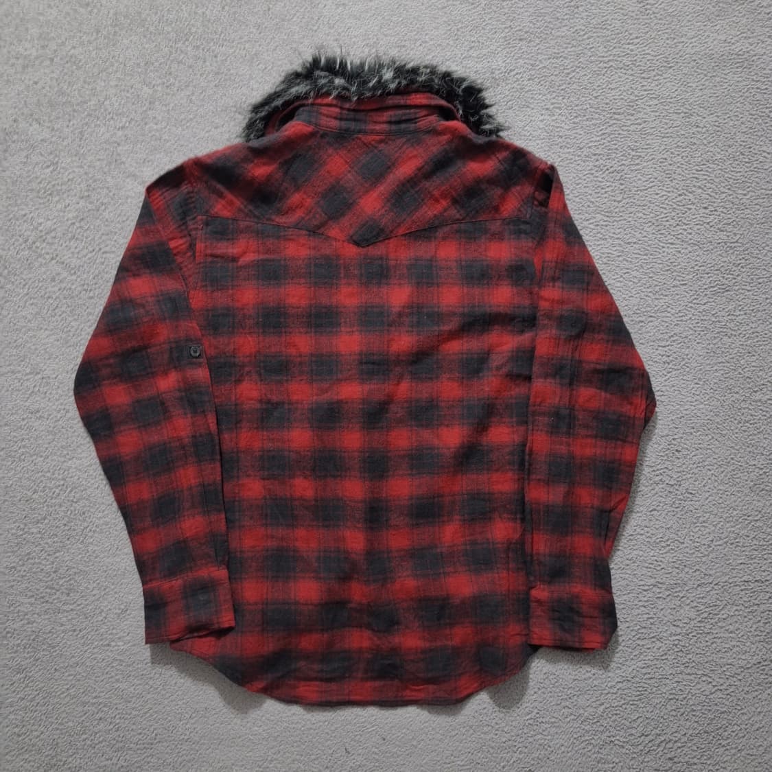Sorridere fur check shirt 상품이미지4