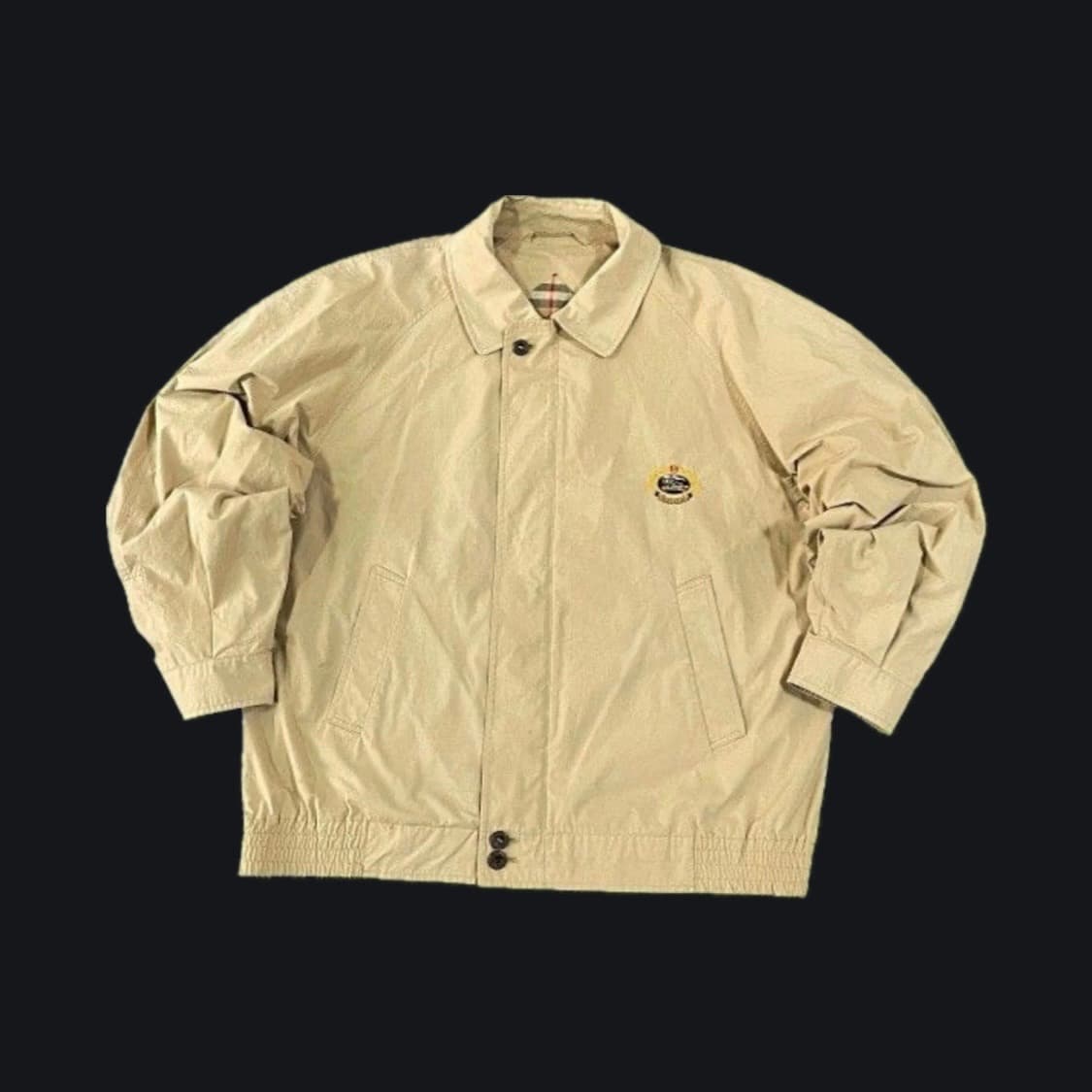 버버리 자수 베이지 봄버 블루종 자켓 상품이미지1