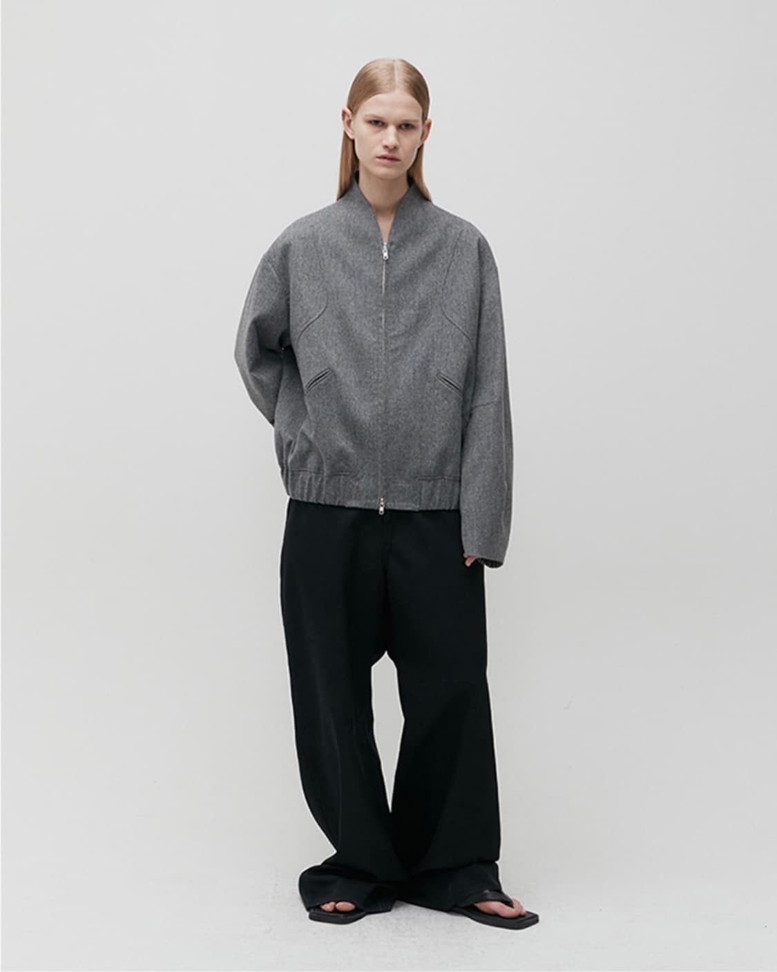 Coor Wool Shawl Collar Varsity Jacket 상품이미지3