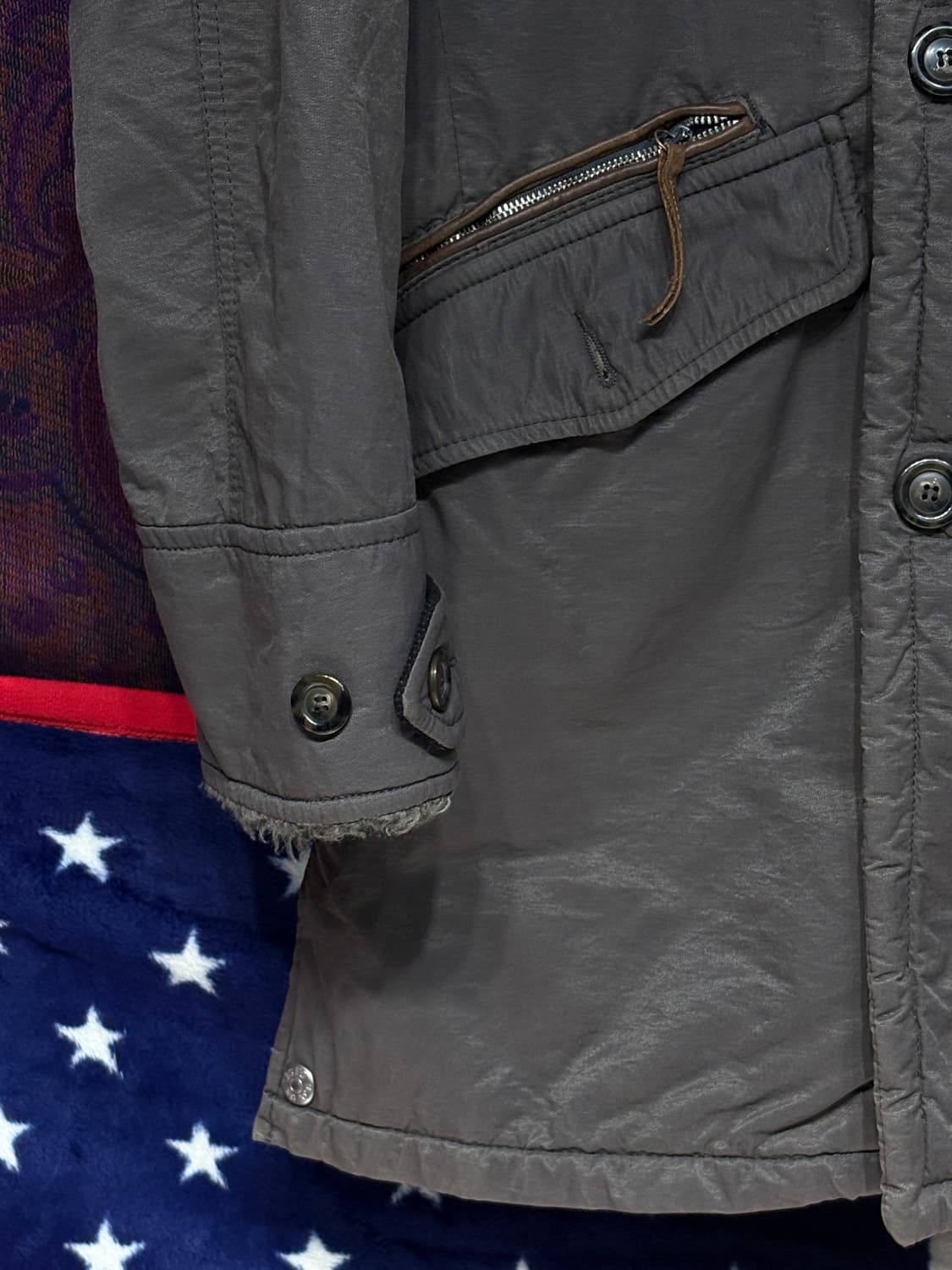 디젤 더블 브레스트 캔버스 코트 상품이미지5