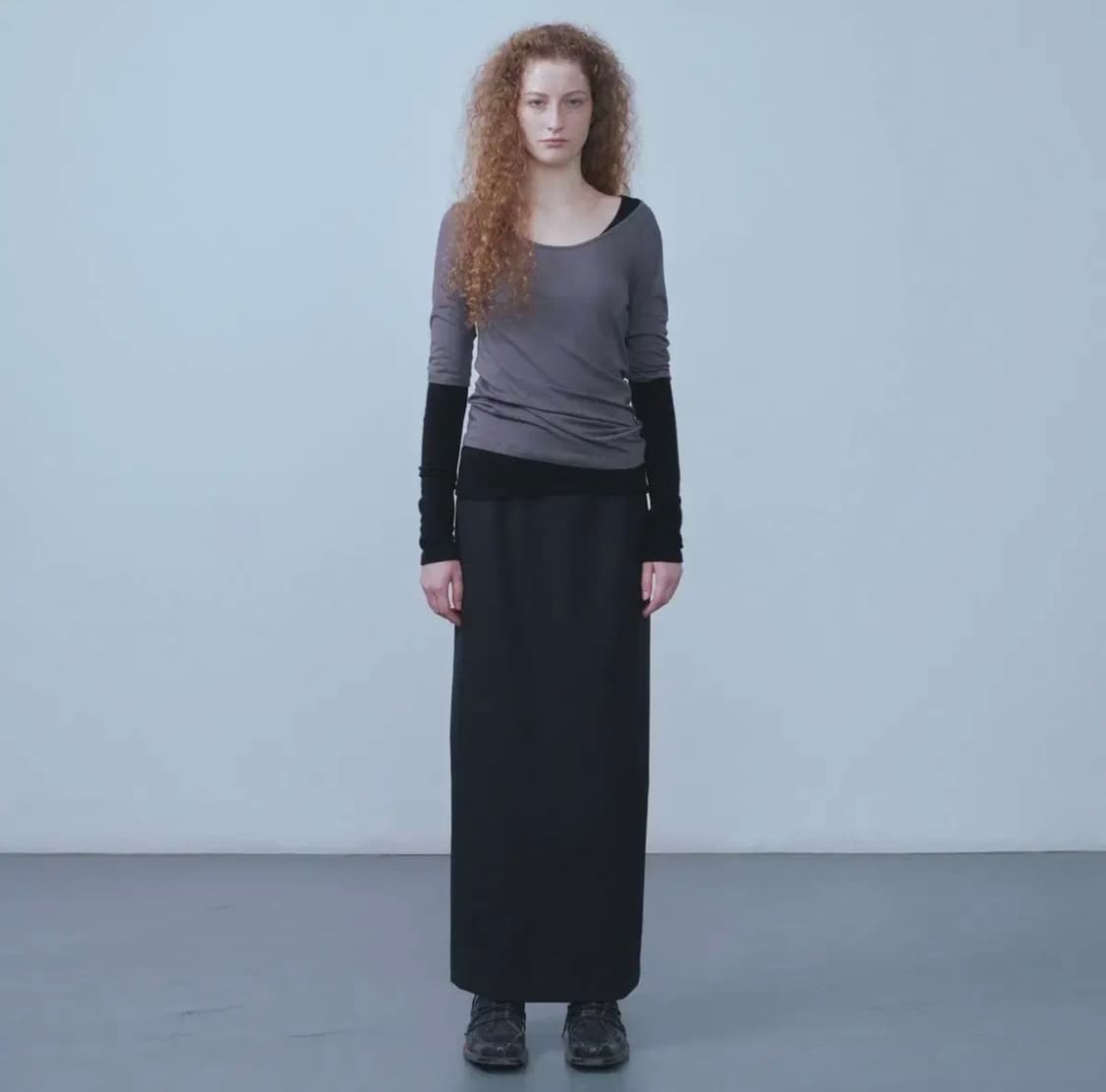 리포스 repos 백 플리츠 맥시 스커트 상품이미지1