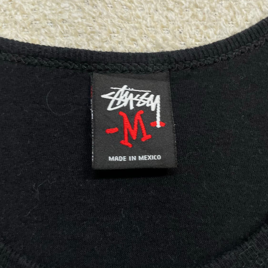 스투시 Stussy 플라워 스컬 슬리브리스 블랙 상품이미지3