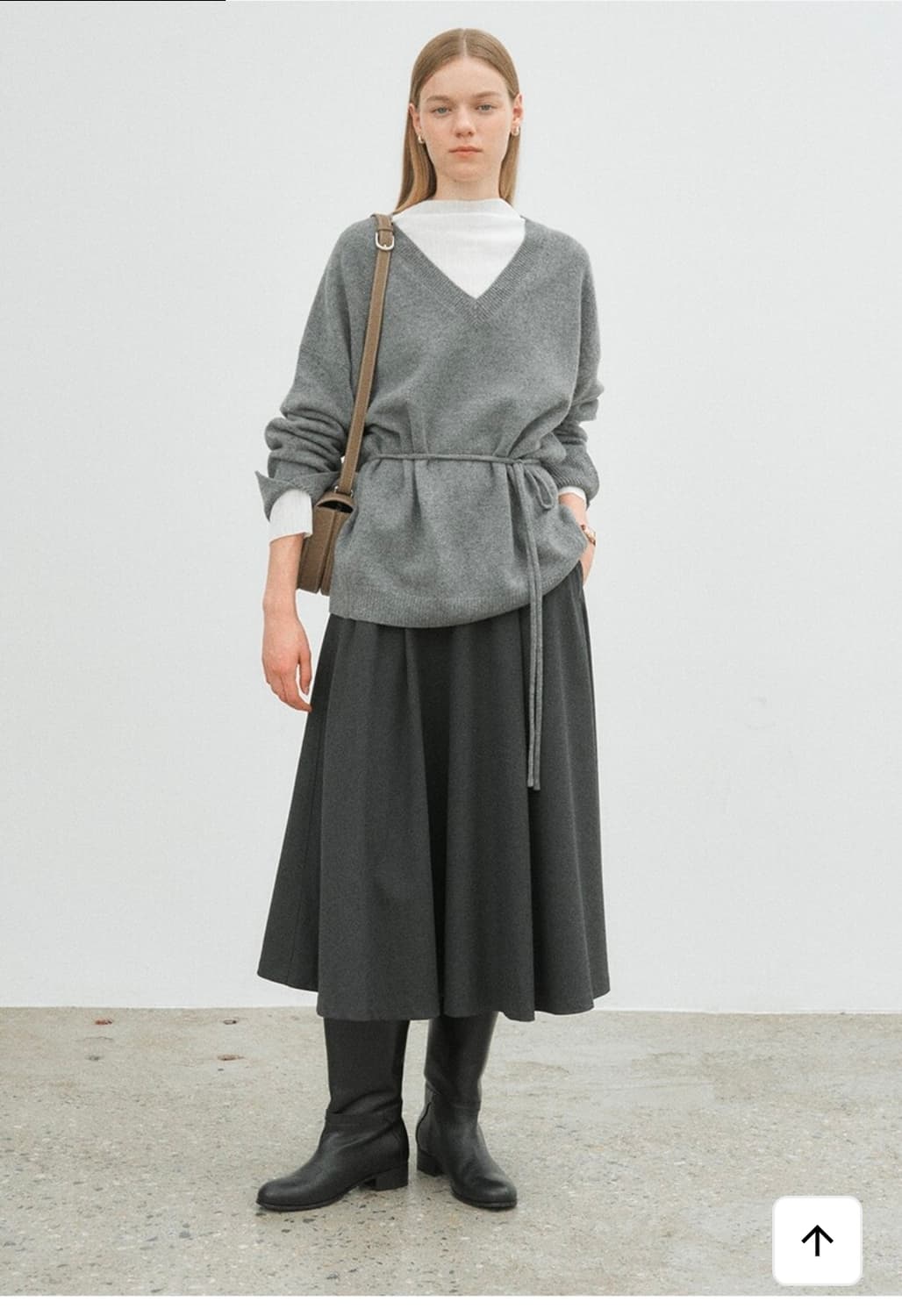 유매르 릴 메리노 브이 니트 그레이 새상품 상품이미지3