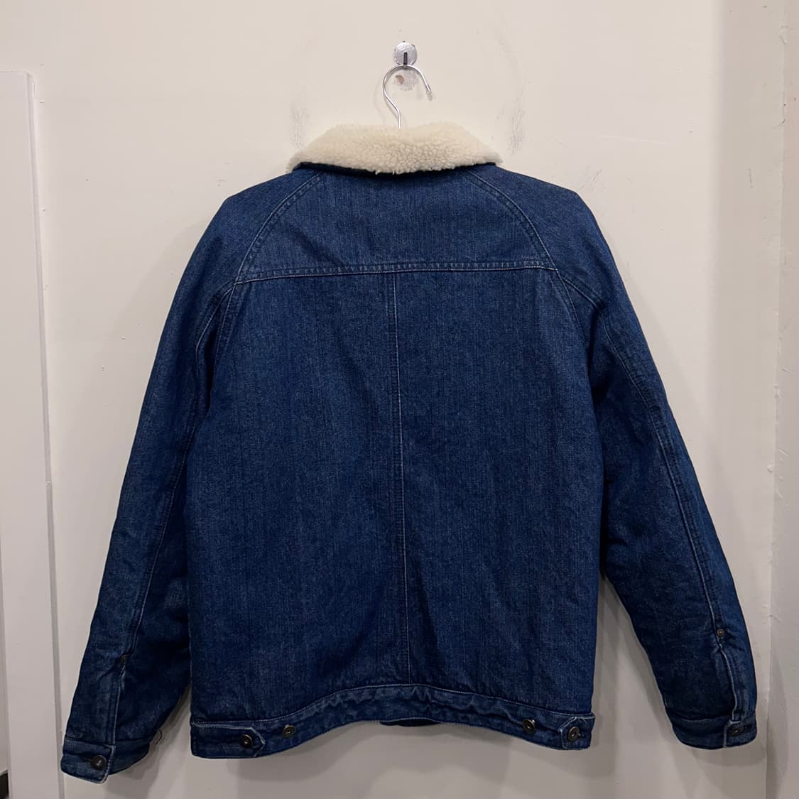 GU 양털 카라 이너패턴 데님 트러커 자켓 상품이미지5