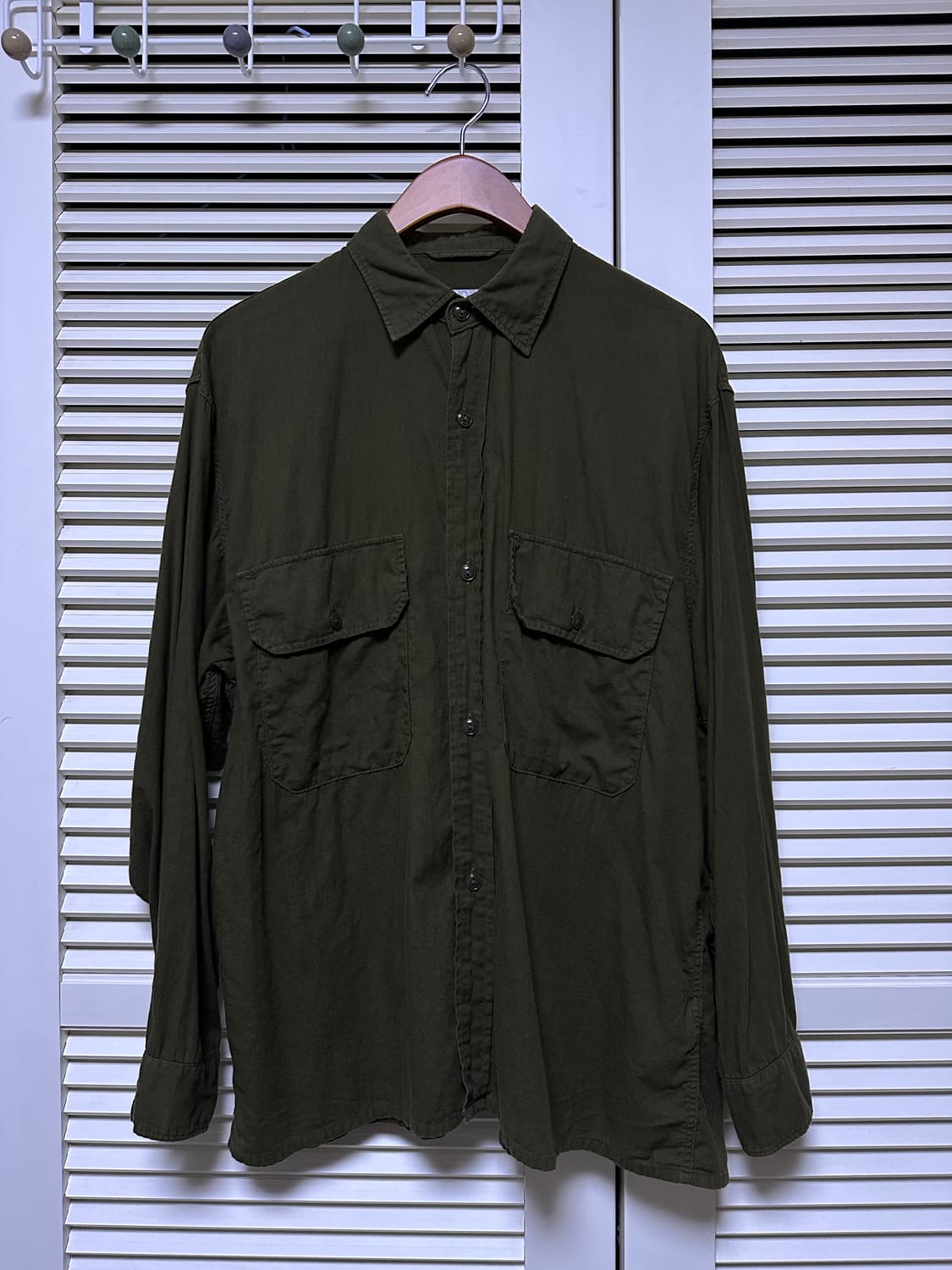 [2] Comoli 베타샨 CPO 셔츠 (Olive) 상품이미지3