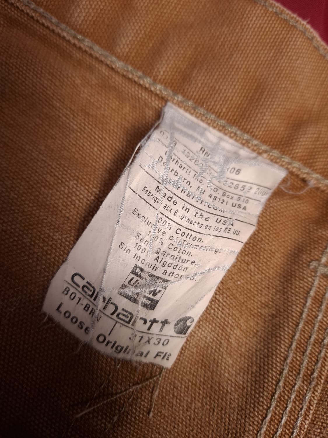 오리지날 미국 제조 칼하트 더블니 워크팬츠 상품이미지5