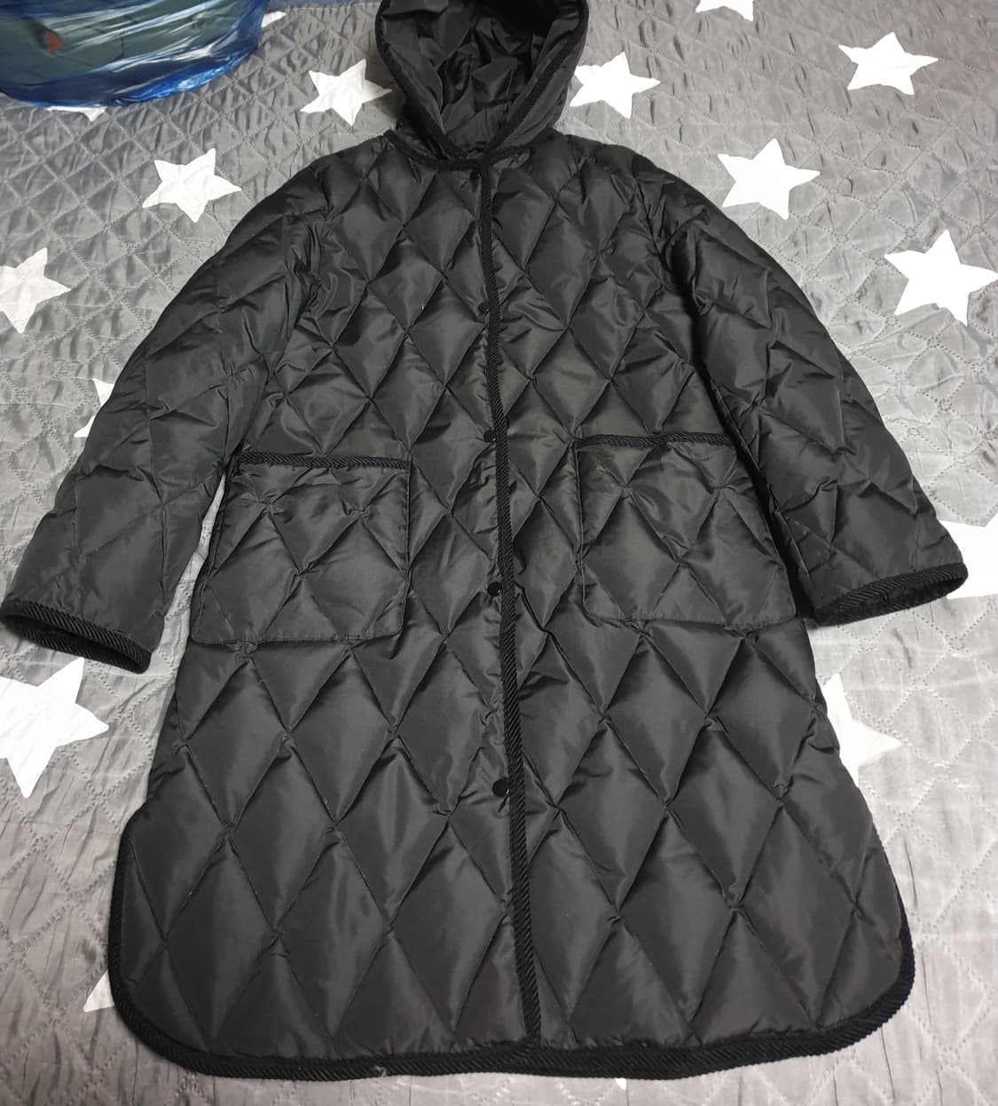 SOWOOL 구스다운 퀄팅 경량 롱패딩 블랙 (66) 상품이미지1