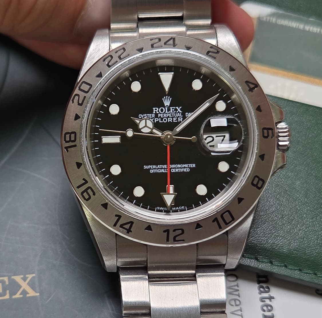 롤렉스 익스플로러2 Ref.16570 블랙다이얼 벤츠 핸즈 오토매틱  상품이미지1
