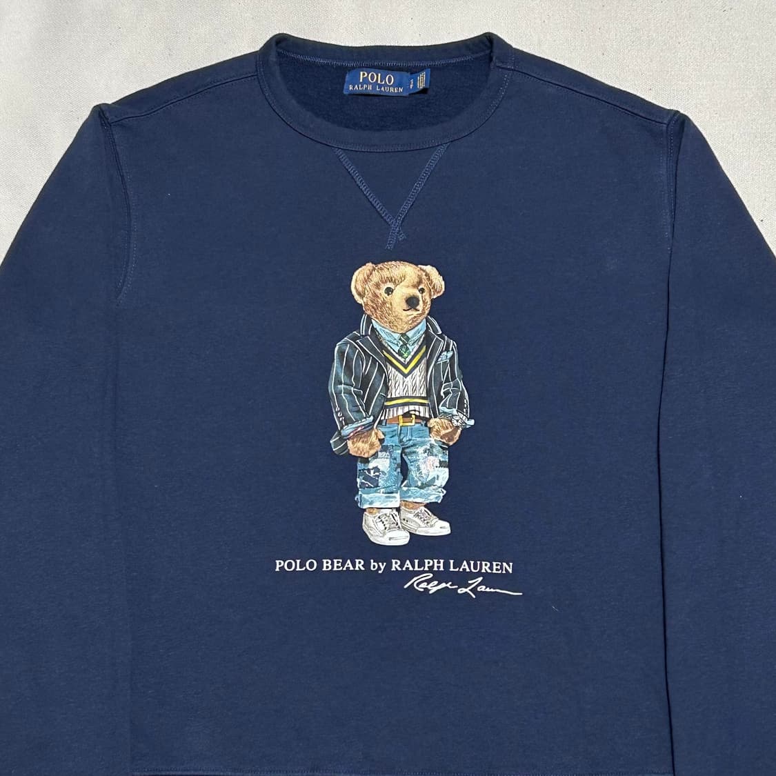 S 폴로랄프로렌 폴로베어 네이비 기모 맨투맨 상품이미지1
