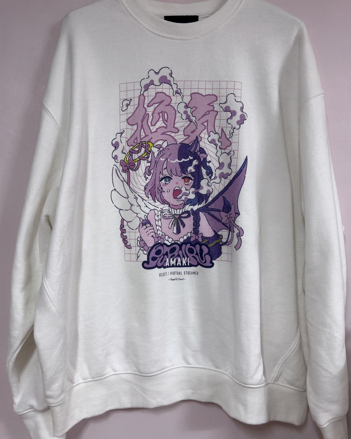 Reject 天鬼ぷるる 아마키푸루루 버튜버 굿즈 맨투맨 지뢰계 상품이미지3