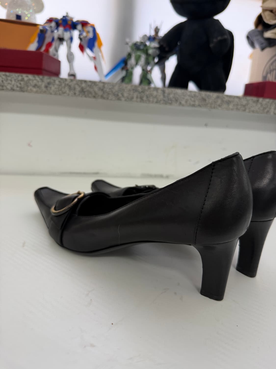 정품) 셀린느 블랙 레더 버클 로퍼 구두 37.5(245) 상품이미지6