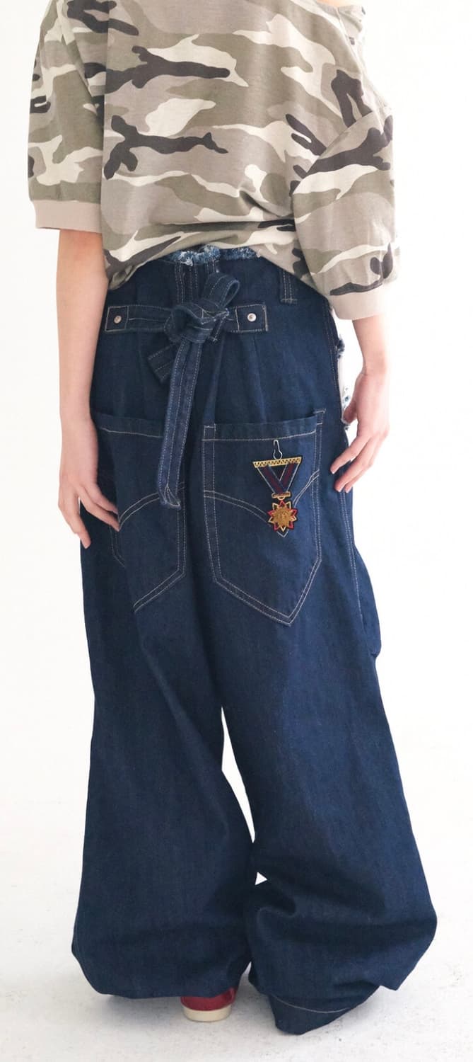 샵페어리 컷오프 데님 맥시 팬츠 블루 상품이미지1