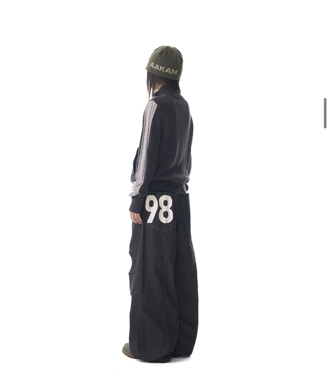 아캄 98 Printed Knee Pin-tuck Denim Pants 상품이미지2