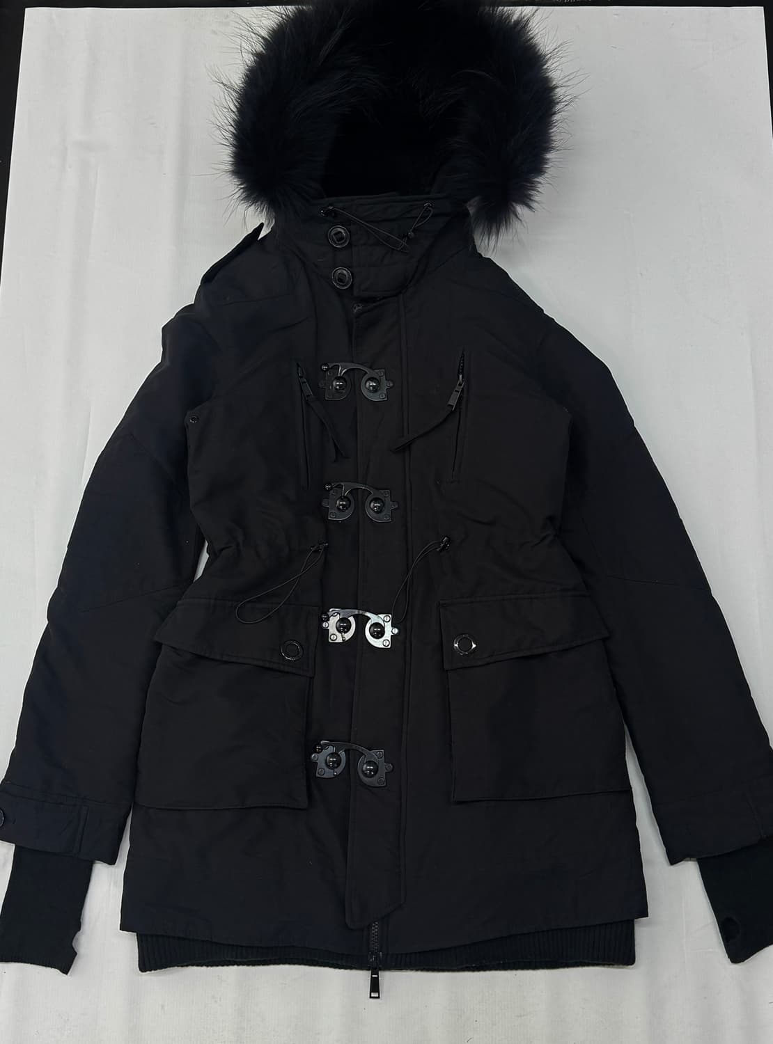 SLY 슬레이 블랙 버클 포인트 패딩 아우터 홀더 야상 일본 빈티지 상품이미지4