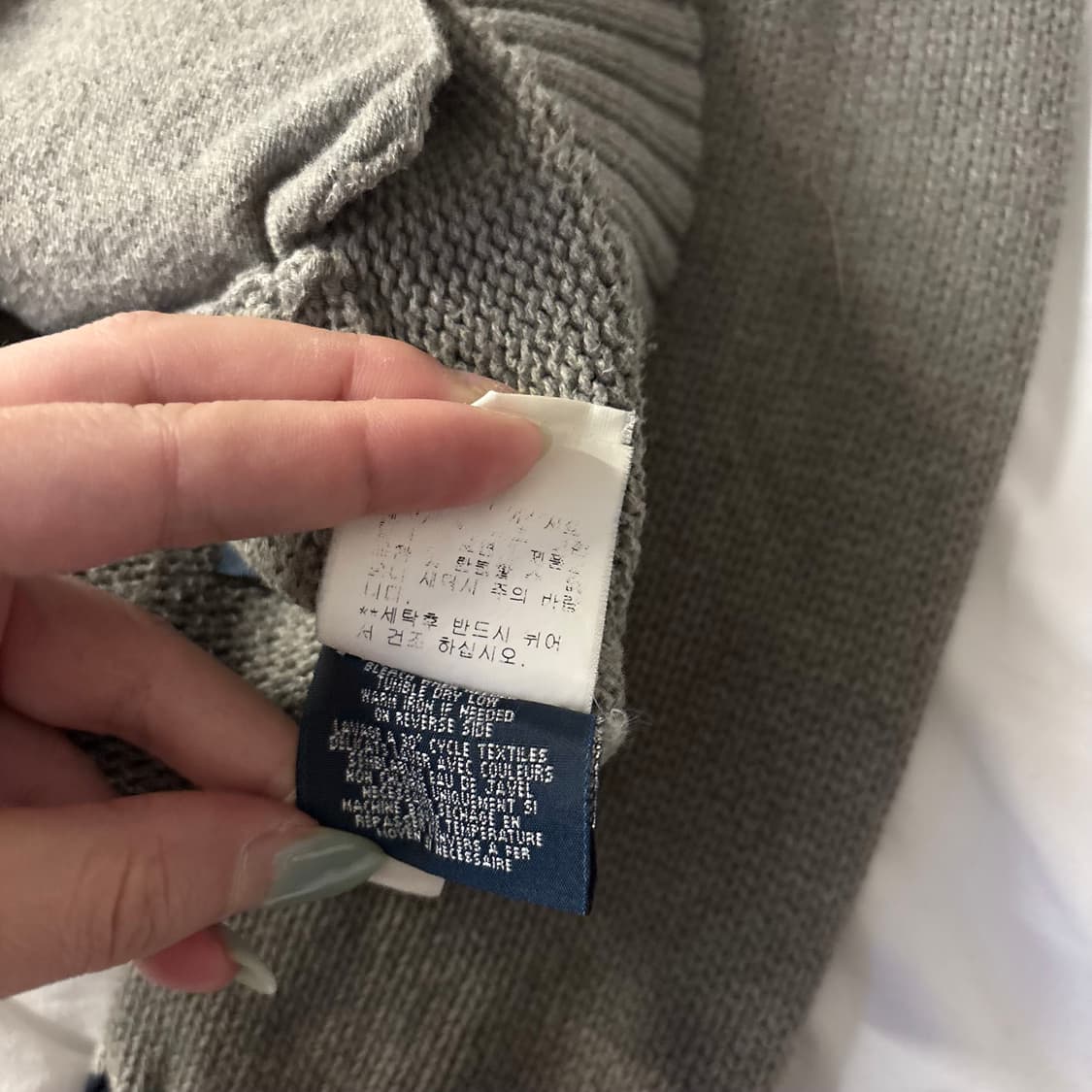 폴로 빅포니 그레이 니트집업 상품이미지3