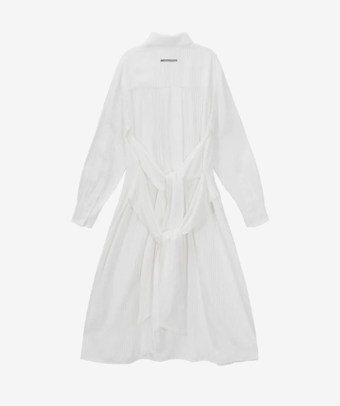Velboa Stripe Strap Long Shirt One-Piece 상품이미지7