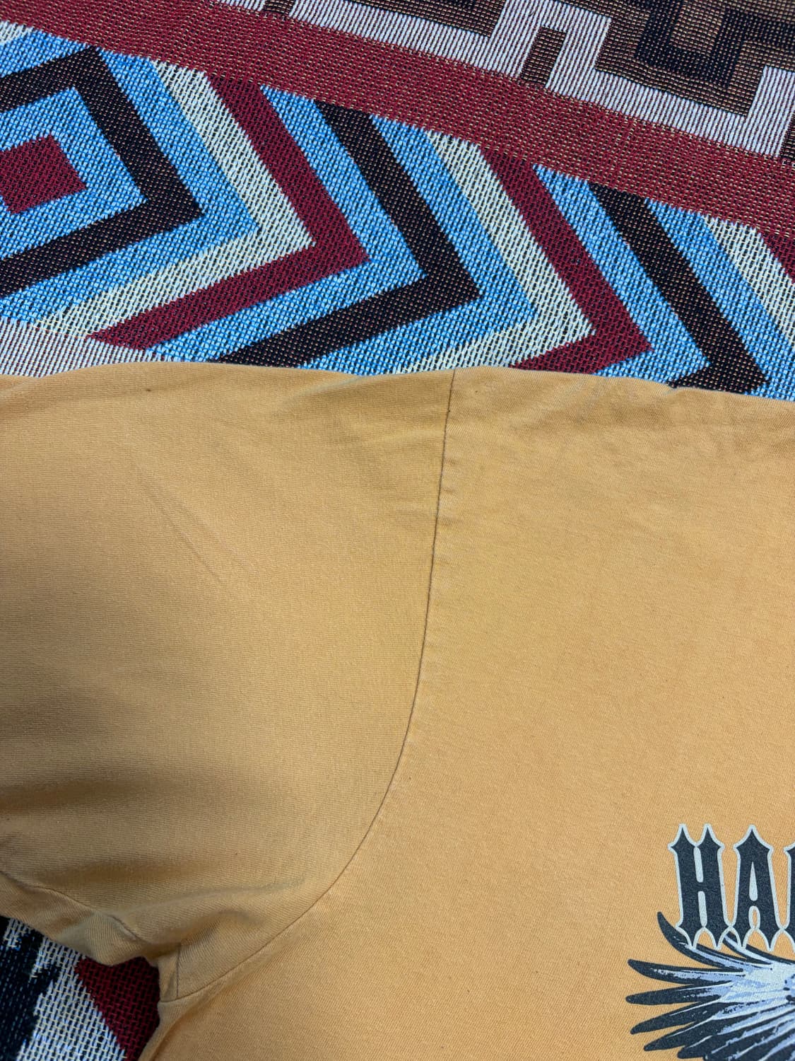 2XL) 할리데이비슨 MADE IN USA 2007 반팔 티셔츠 노랑 상품이미지7