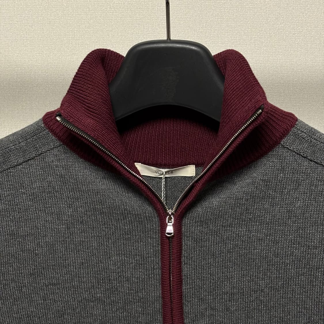 M) vuja de 부자데 하프 집업 니트 그레이 상품이미지2