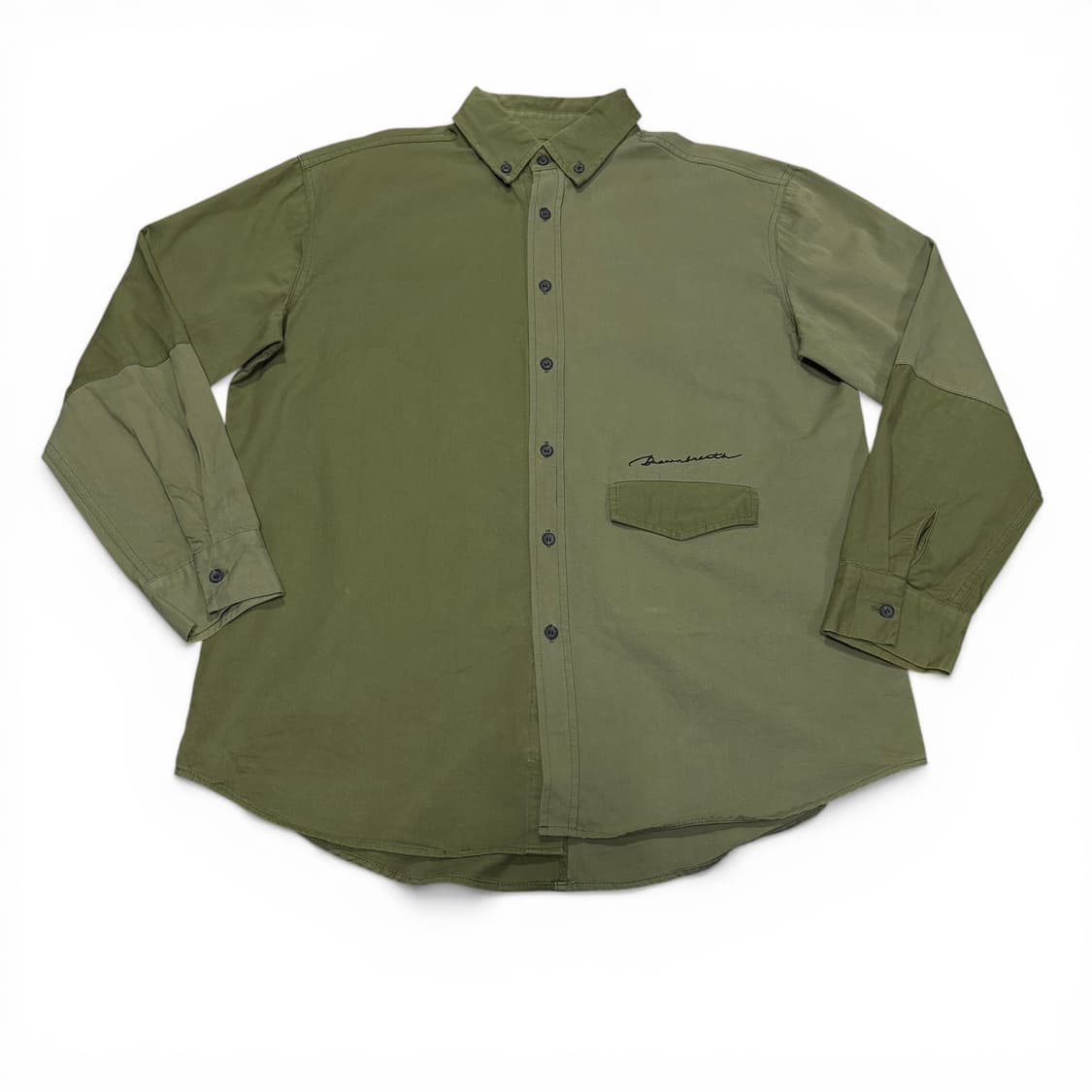 M 브라운브레스 카키 투톤 포켓 워크셔츠 상품이미지1