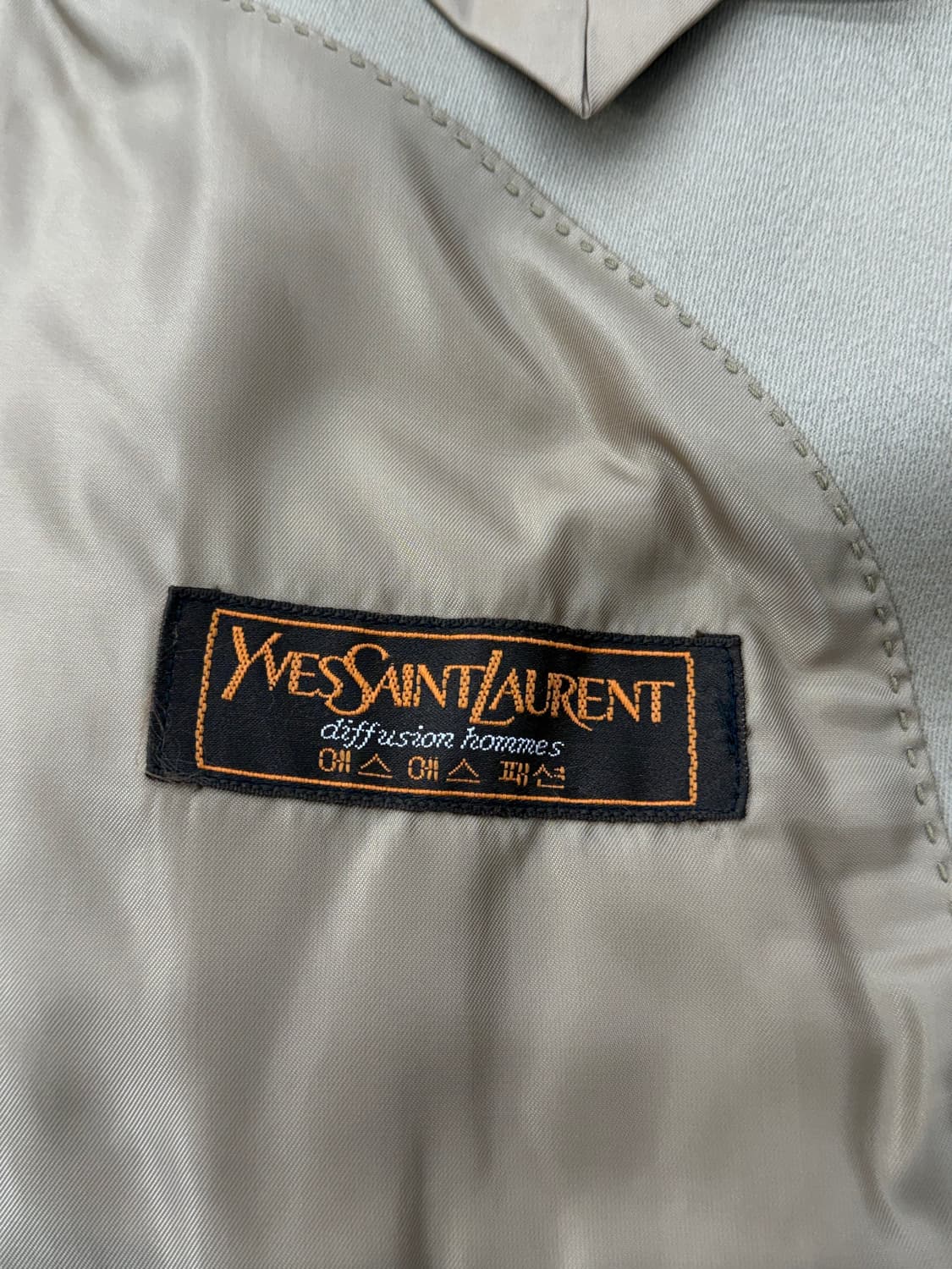 이브 생로랑 디퓨전 옴므 브라운 싱글 트렌치 코트 상품이미지7