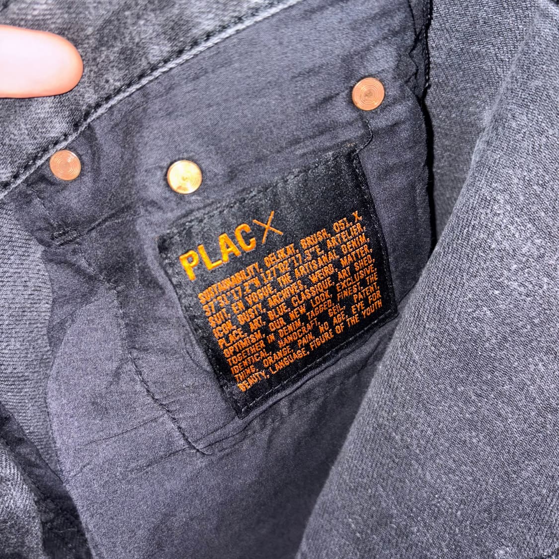 (30) 플랙X 10주년 프리미엄 크롭 블랙 데님 팬츠 상품이미지7