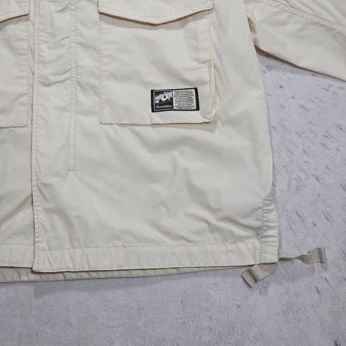 후아유 아이보리 바람막이 야상 자켓 상품이미지3