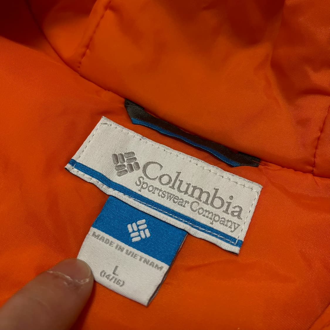 컬럼비아 키즈 배색 후드 바람막이 점퍼 [그레이] L/14-16 상품이미지6