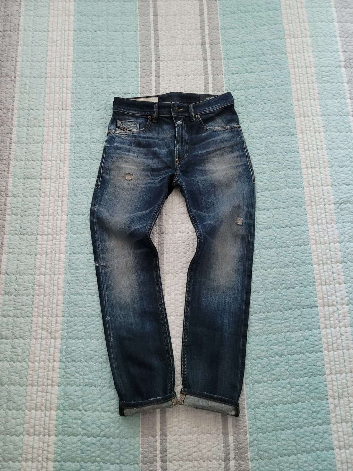 디젤 Diesel 신형탭 토머 데미지리페어 스판슬림스키니 28사이즈 상품이미지3