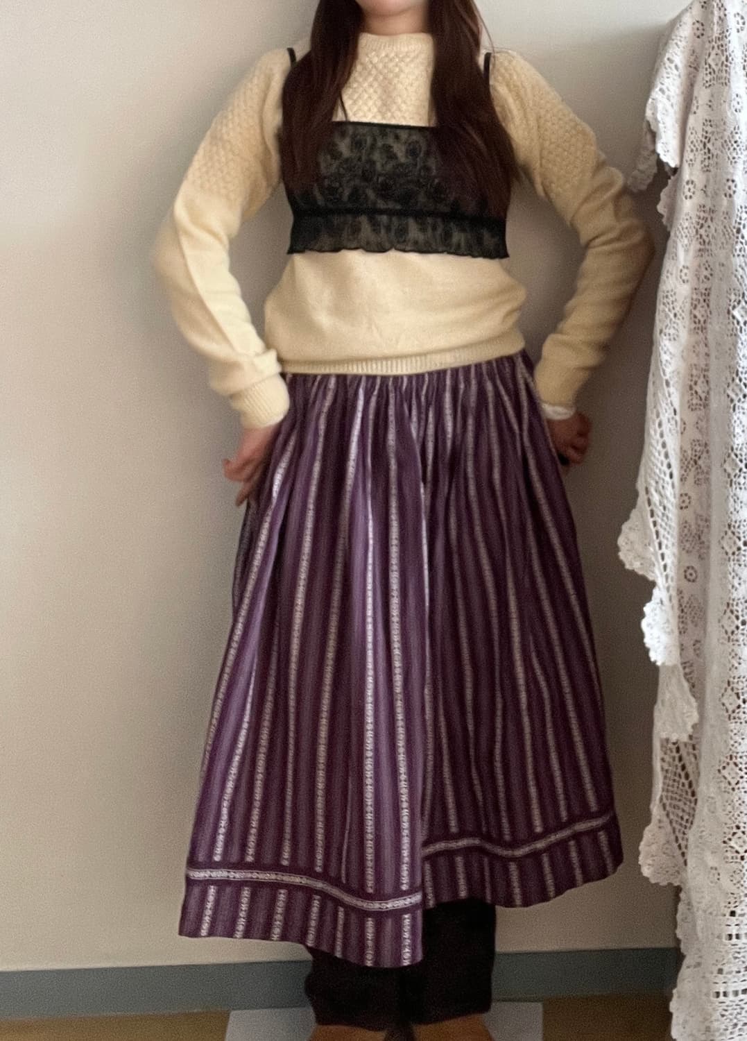Tyrol plum skirt 상품이미지2