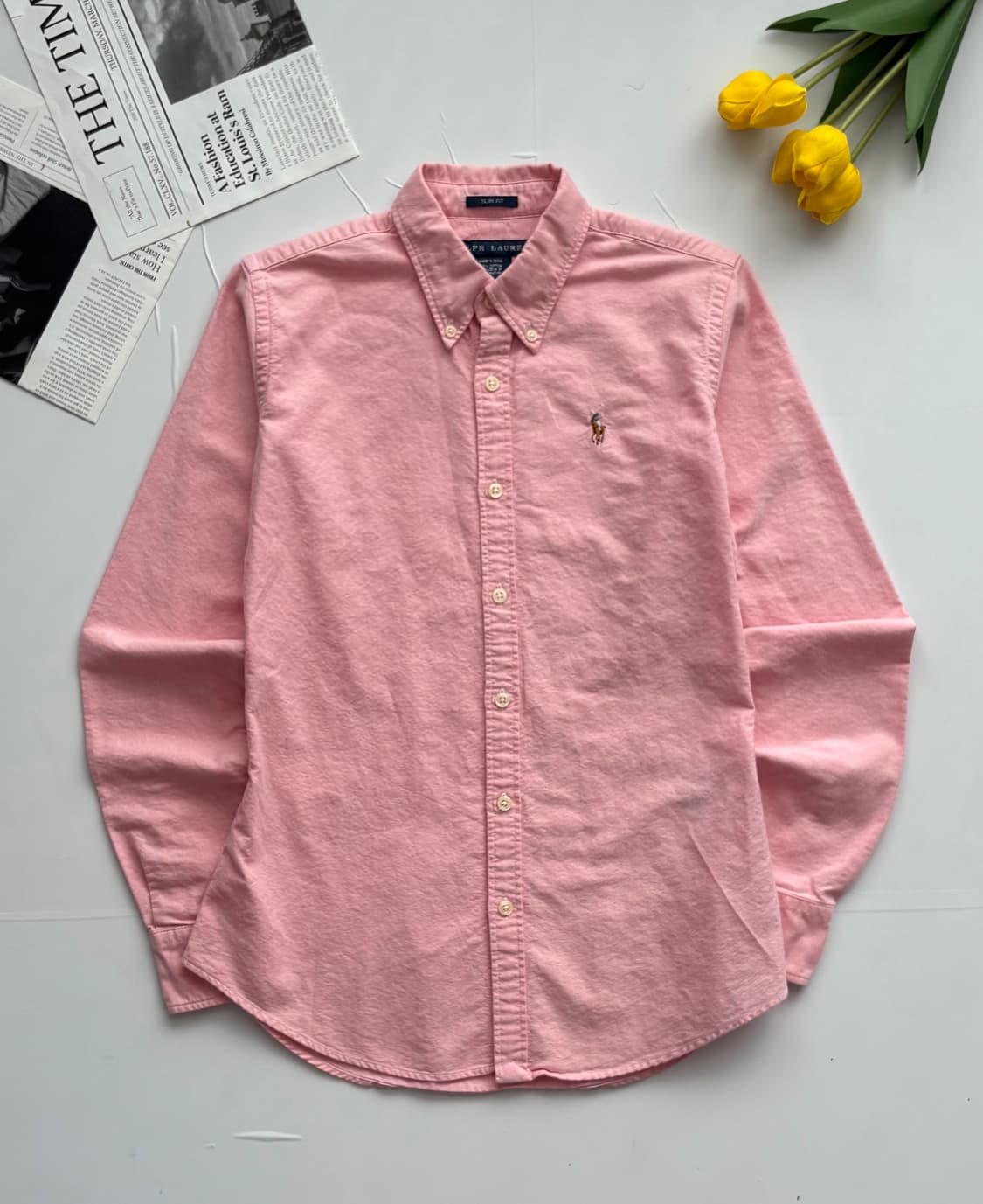Polo 폴로랄프로렌 옥스포드 핑크 셔츠 상품이미지2
